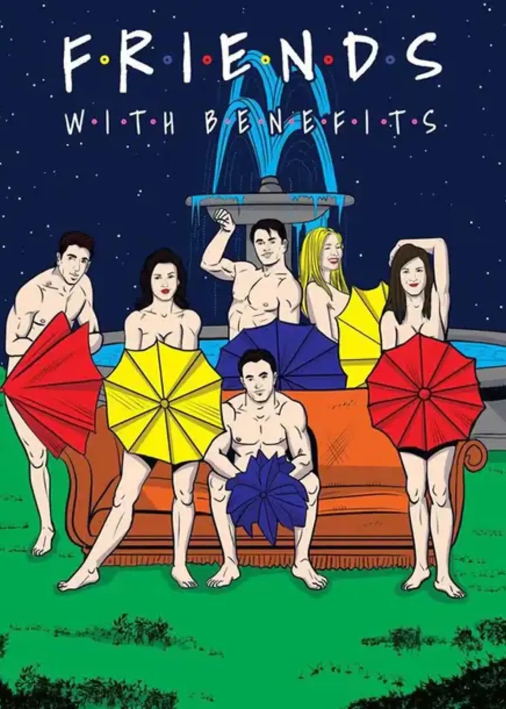 wood rocket F.R.I.E.N.D.S With Benefits Adult Coloring Book