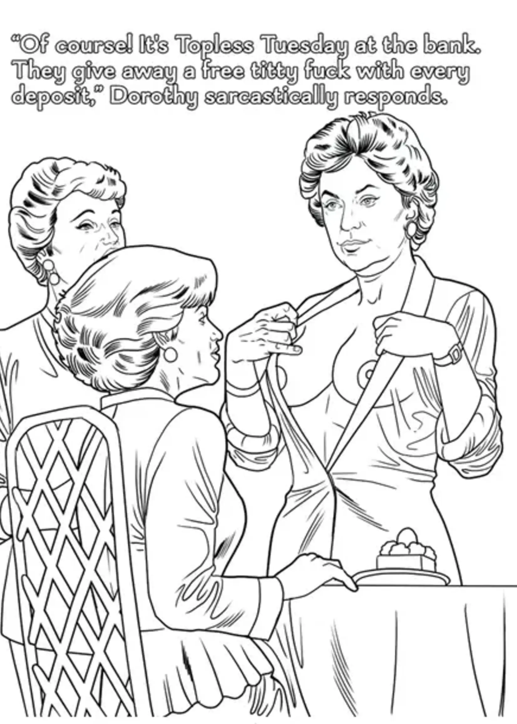 wood rocket The Golden Gilfs Adult Coloring Book