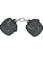 wood rocket Enamel Pin: Large Leather Handcuffs