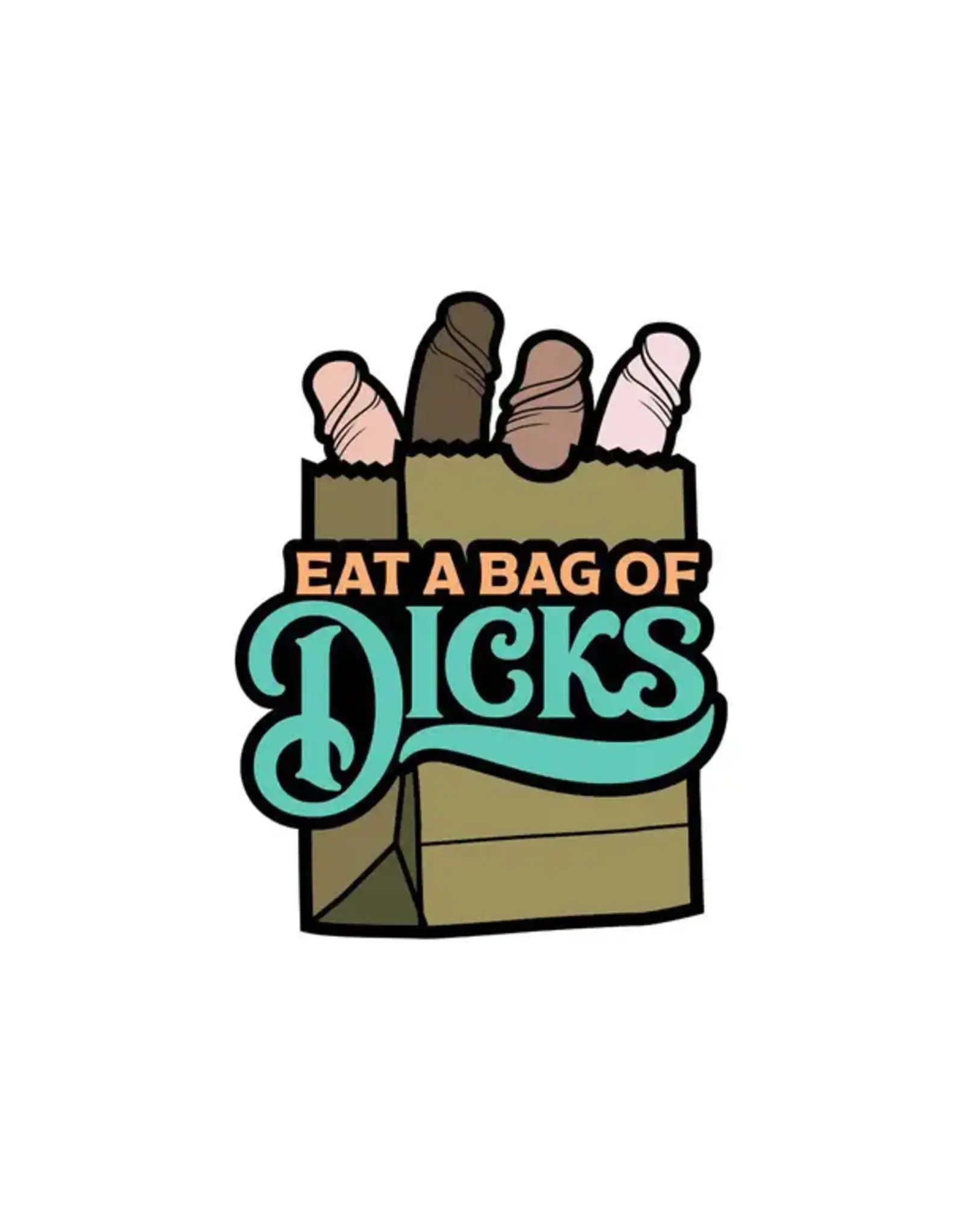 wood rocket Enamel Pin: Eat a Bag of Dicks