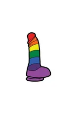 wood rocket Enamel Pin: Rainbow Dildo
