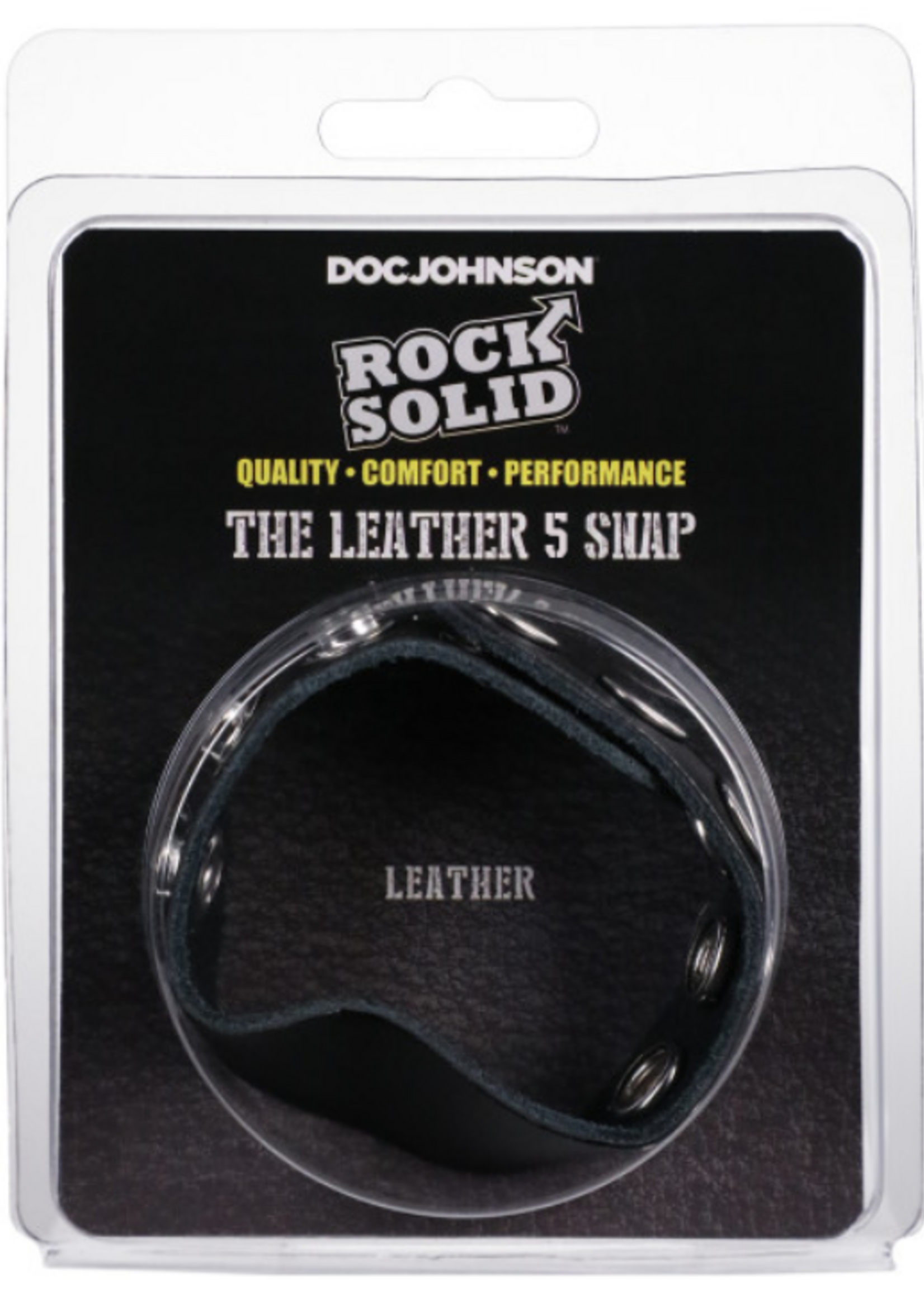Doc Johnson Rock Solid - The Leather 5 Snap