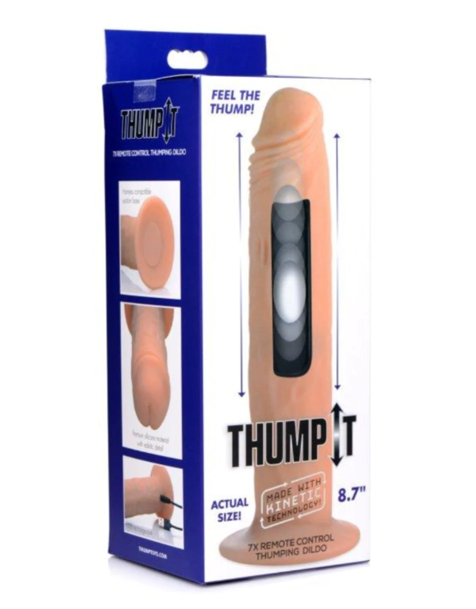 Thump it! 7X Remote Control Dildo 8.7"