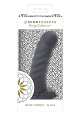 Sportsheets Sportsheets - Banx Ribbed Hollow Dildo 8" Black