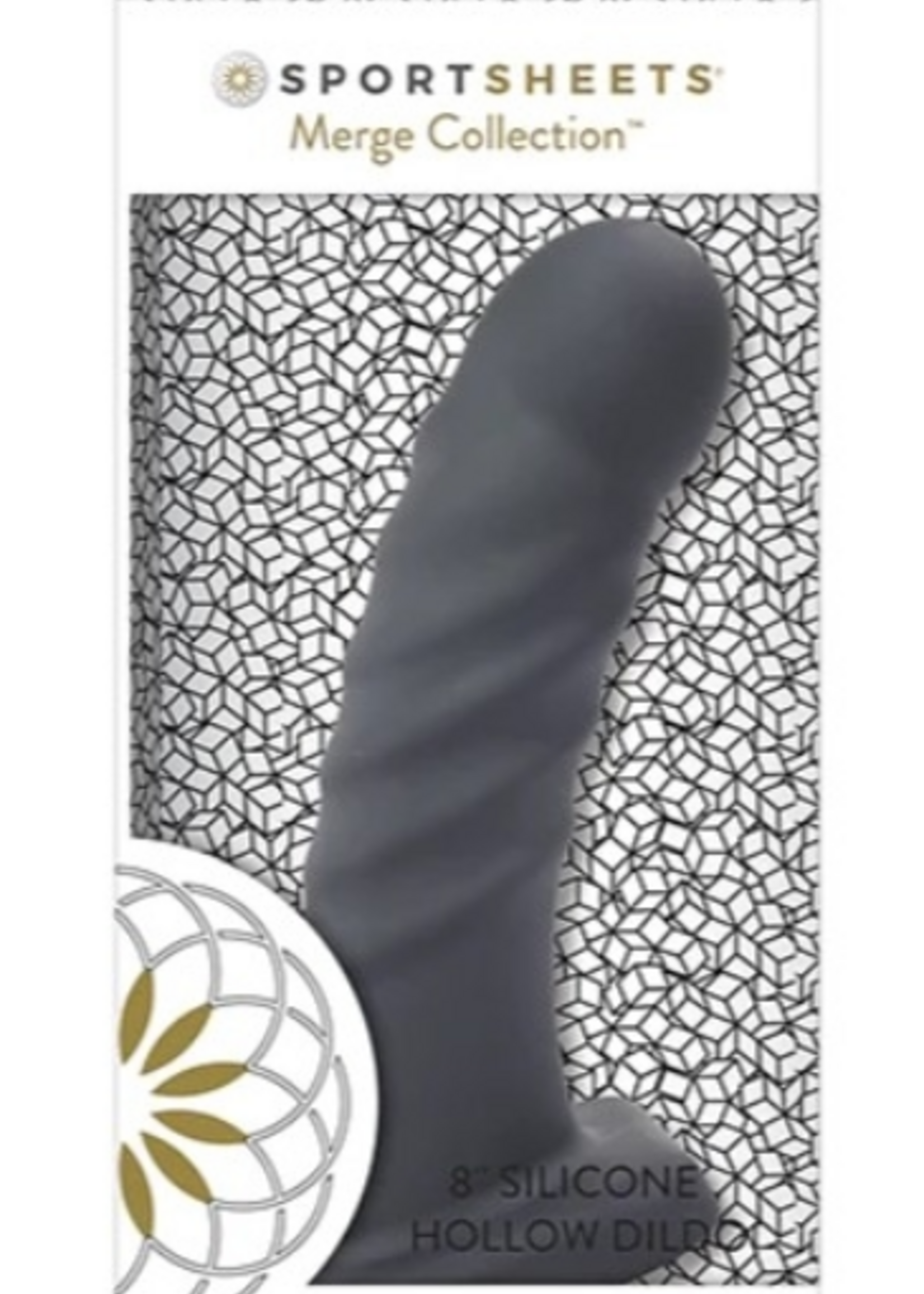 Sportsheets Sportsheets - Banx Ribbed Hollow Dildo 8" Black
