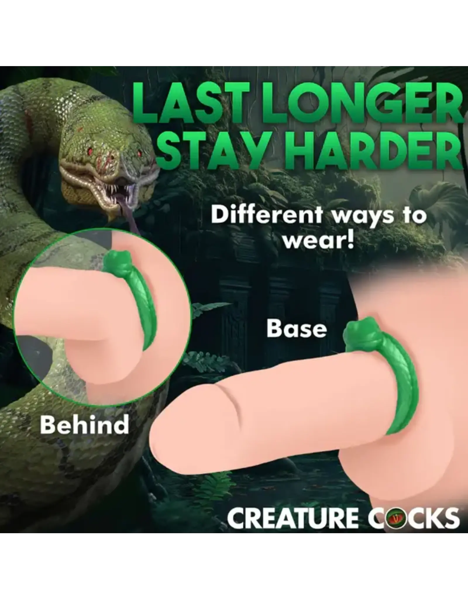 XR Brands Creature Cocks - Serpentine - Silicone Cock Ring