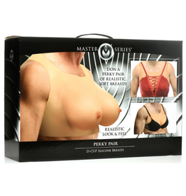 Master Series-Perky Pair D-Cup Silicone Breasts