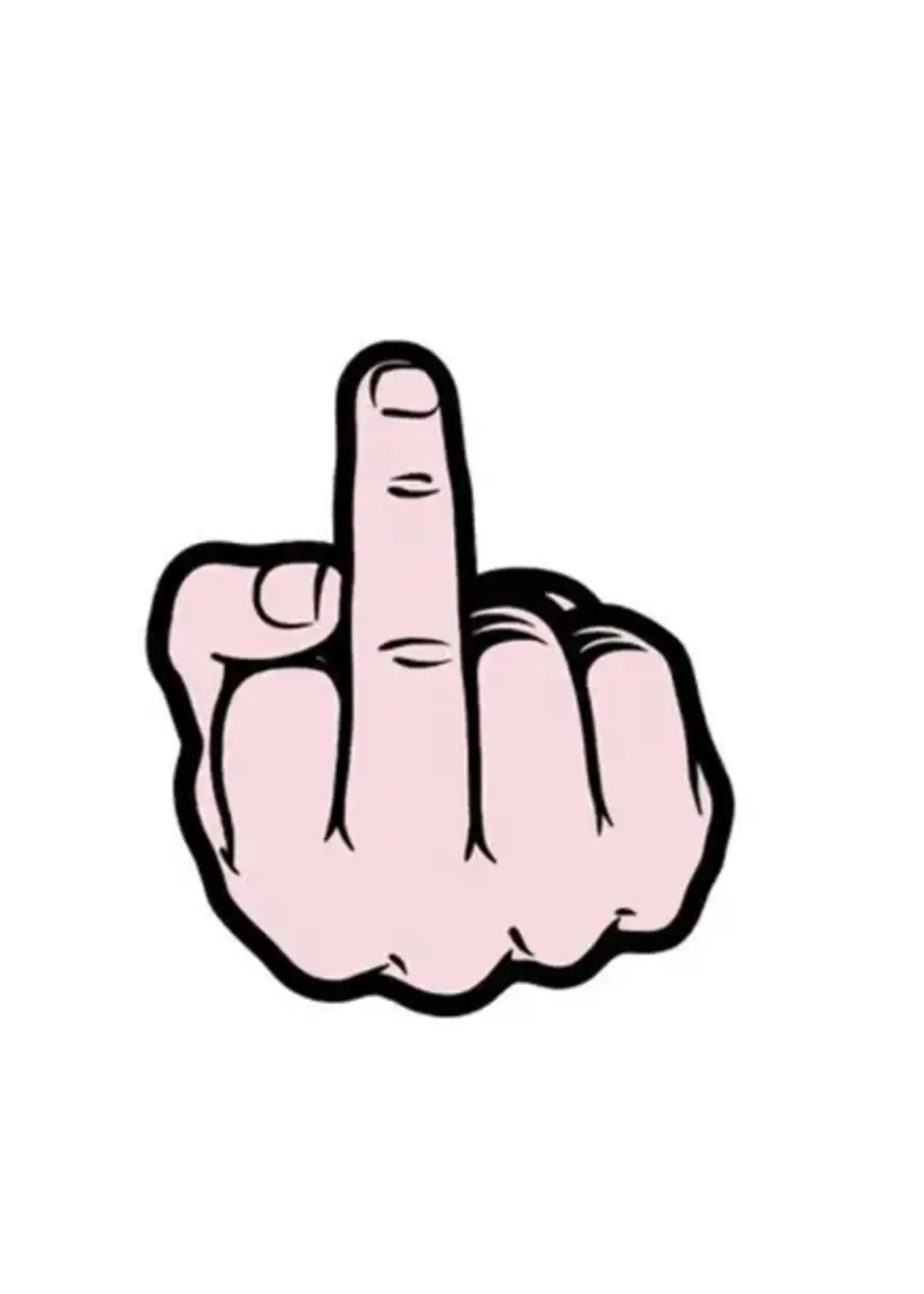 wood rocket Enamel Pink: Middle Finger