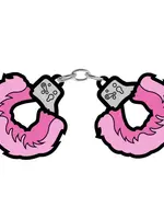 wood rocket Enamel Pin - "Fuzzy Handcuffs"
