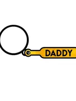 wood rocket "Daddy" Keychain