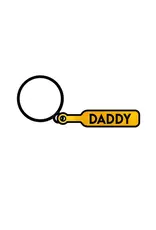 wood rocket "Daddy" Keychain