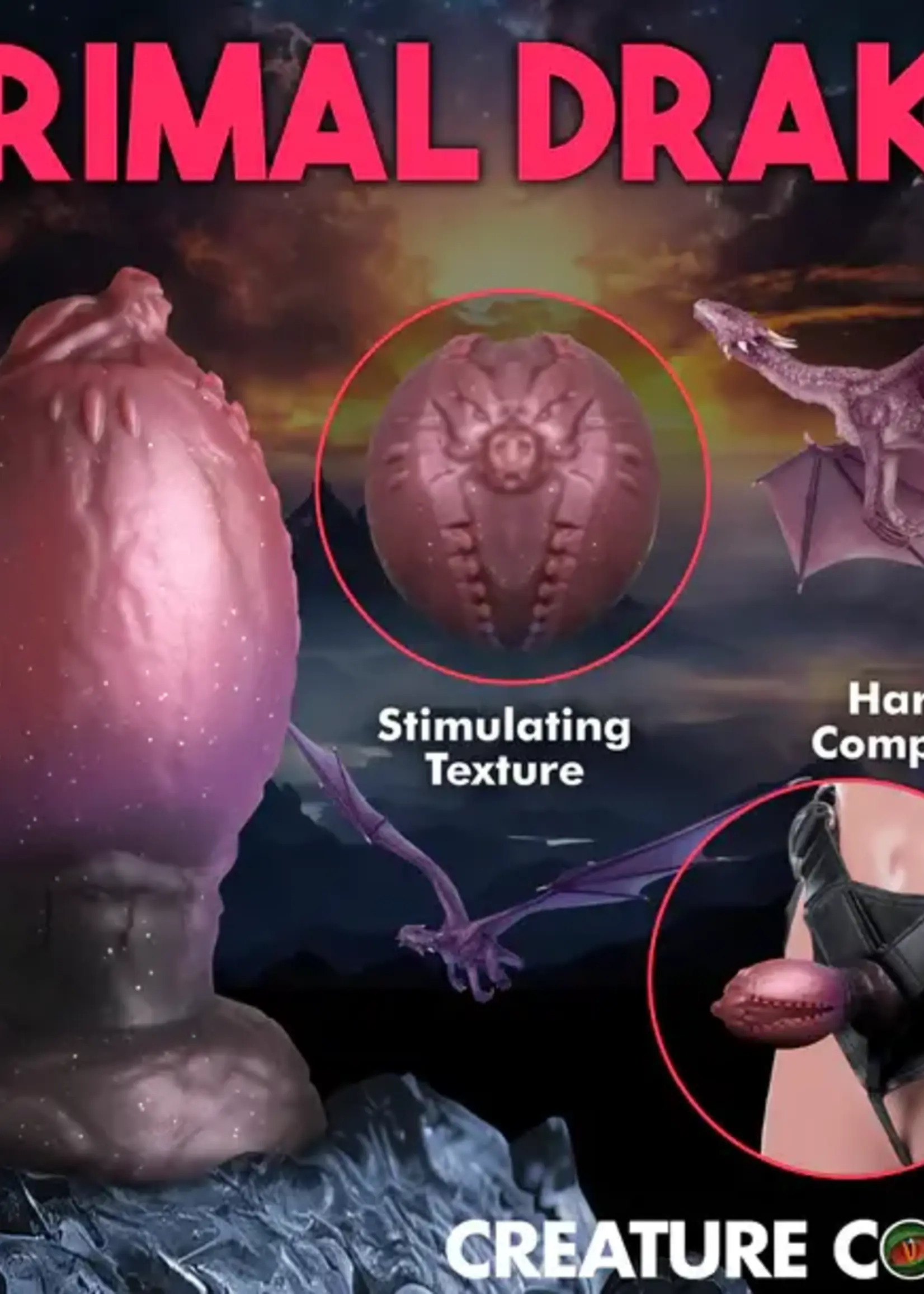 XR Brands Creature Cocks - Dragon Hatch