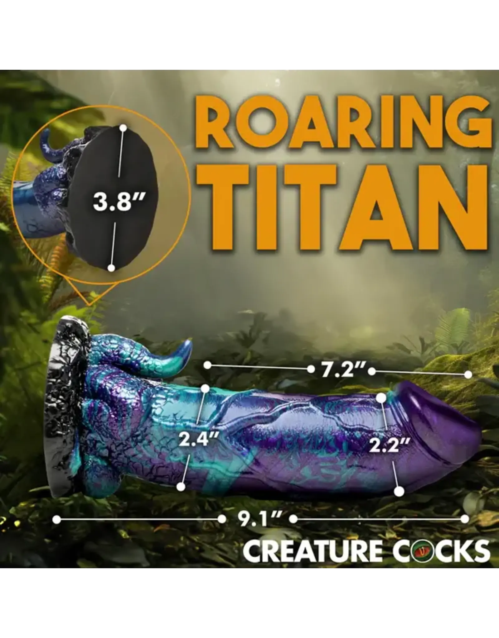 XR Brands Creature Cocks - XL Dino-Dick