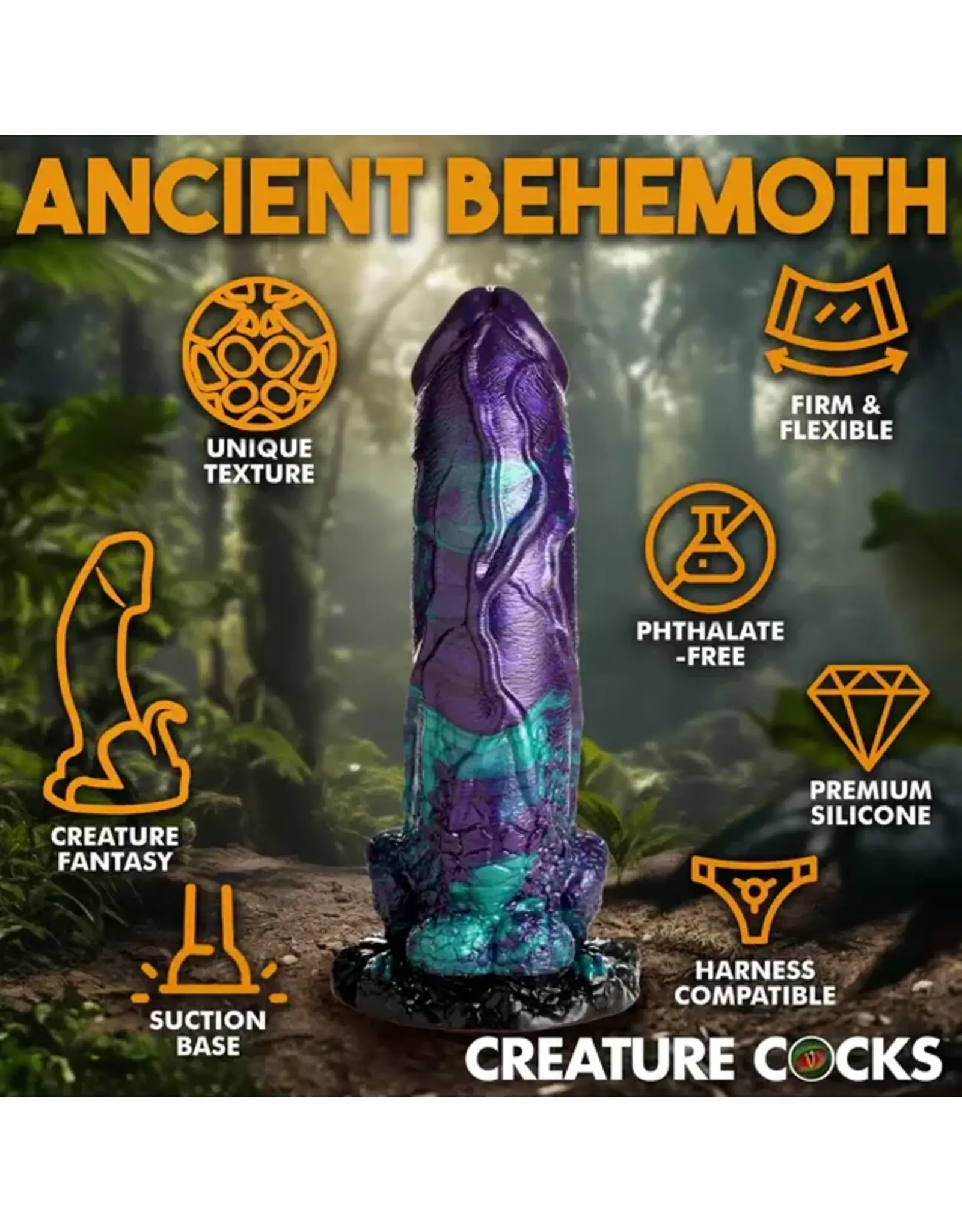 XR Brands Creature Cocks - XL Dino-Dick