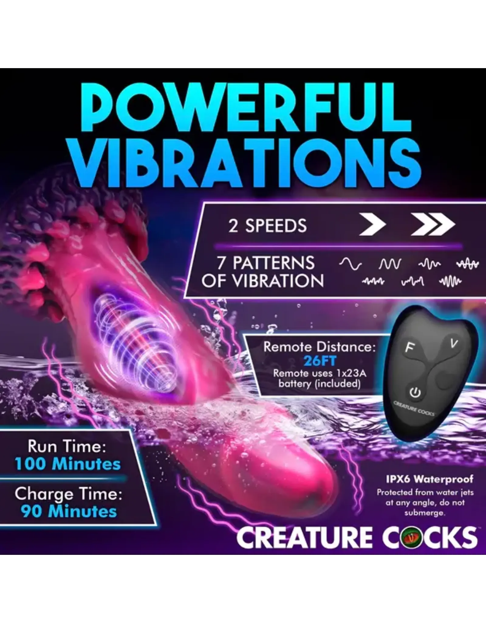 XR Brands Creature Cocks Vibrating - Xenox