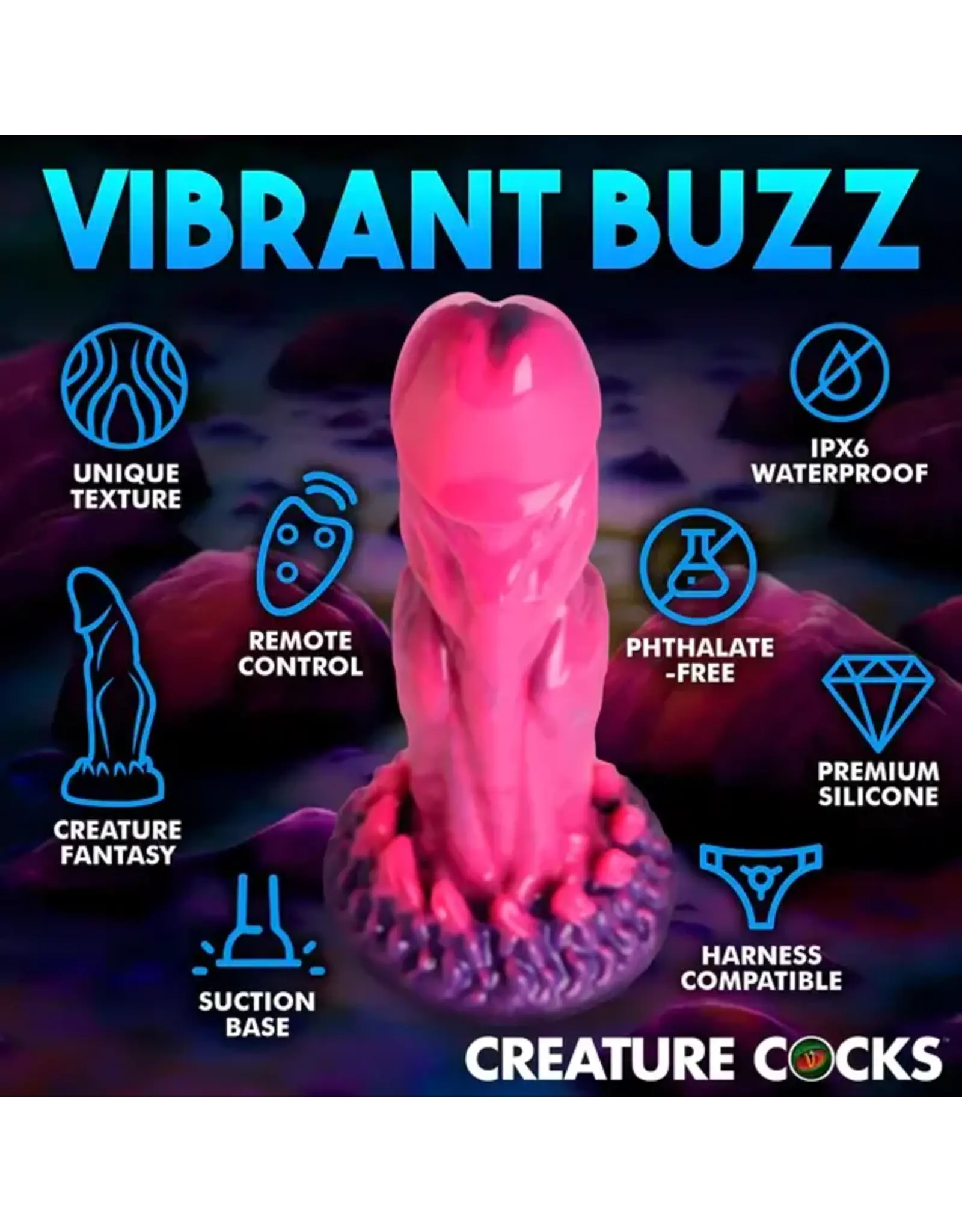 XR Brands Creature Cocks Vibrating - Xenox