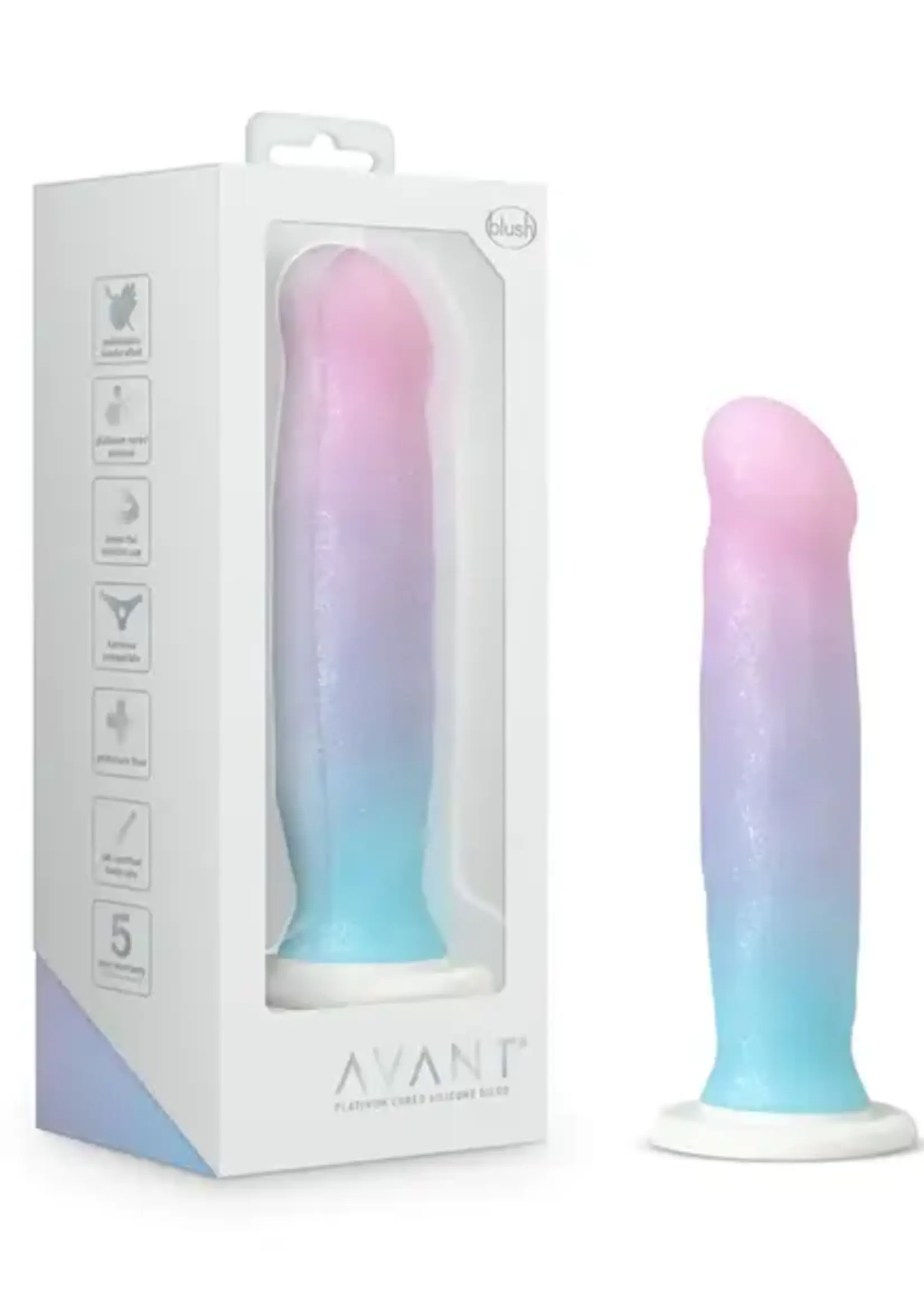Blush Novelties Blush Avant D17 Platinum Cured Silicone Dildo
