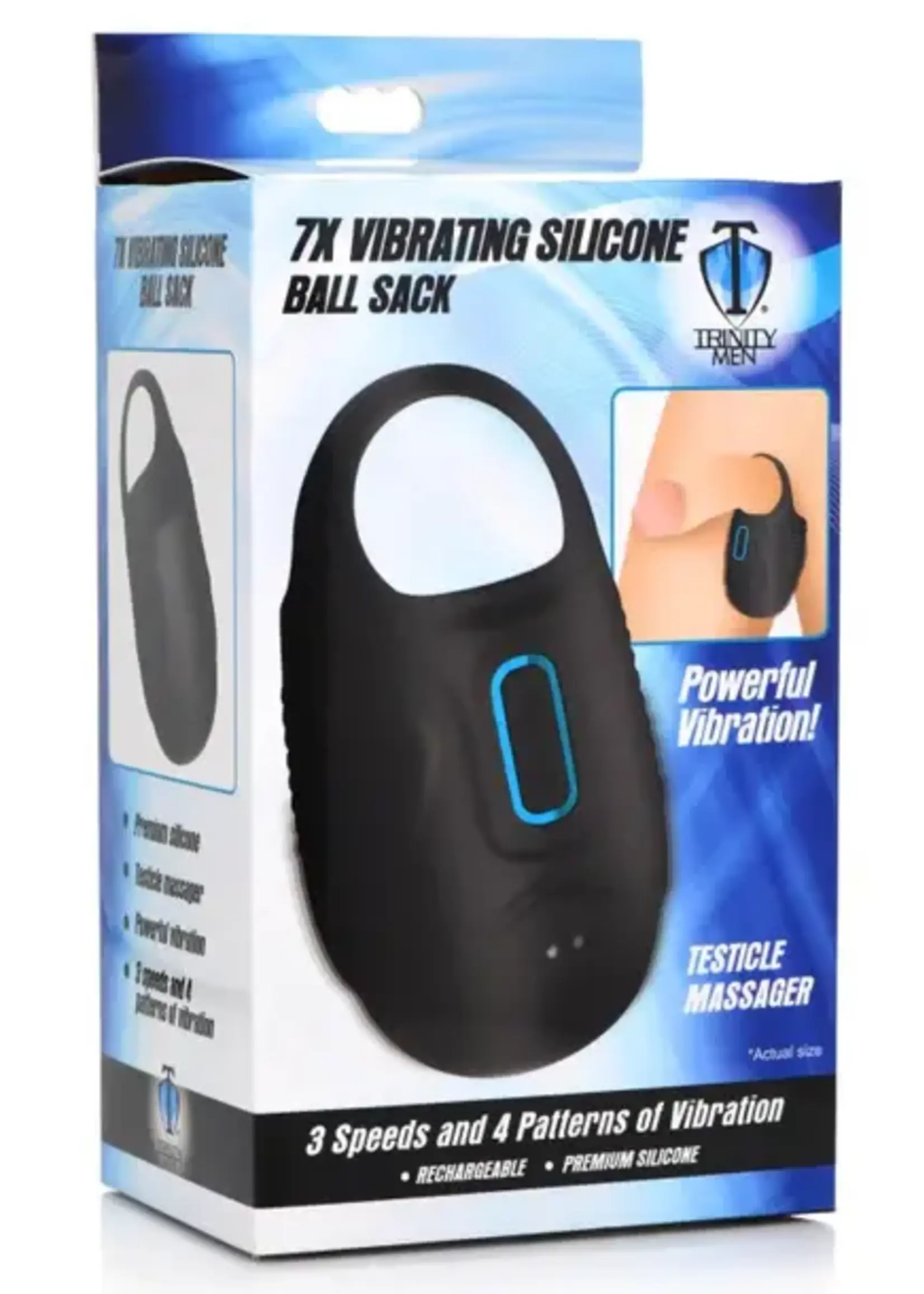 XR Brands Trinity Men Vibrating Silicone Ball Sack
