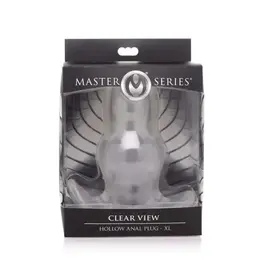 Master Series - Clear View Hollow Anal Plug - X Large