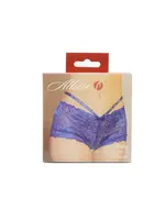 Allure Lingerie Allure - Kelly Lace Crotchless Shorts – Blue - OS