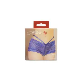 Allure Lingerie Allure - Kelly Lace Crotchless Shorts – Blue - OS