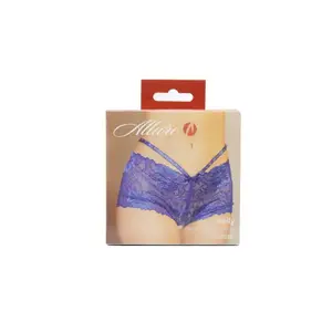 Allure - Kelly Lace Crotchless Shorts – Blue - OS