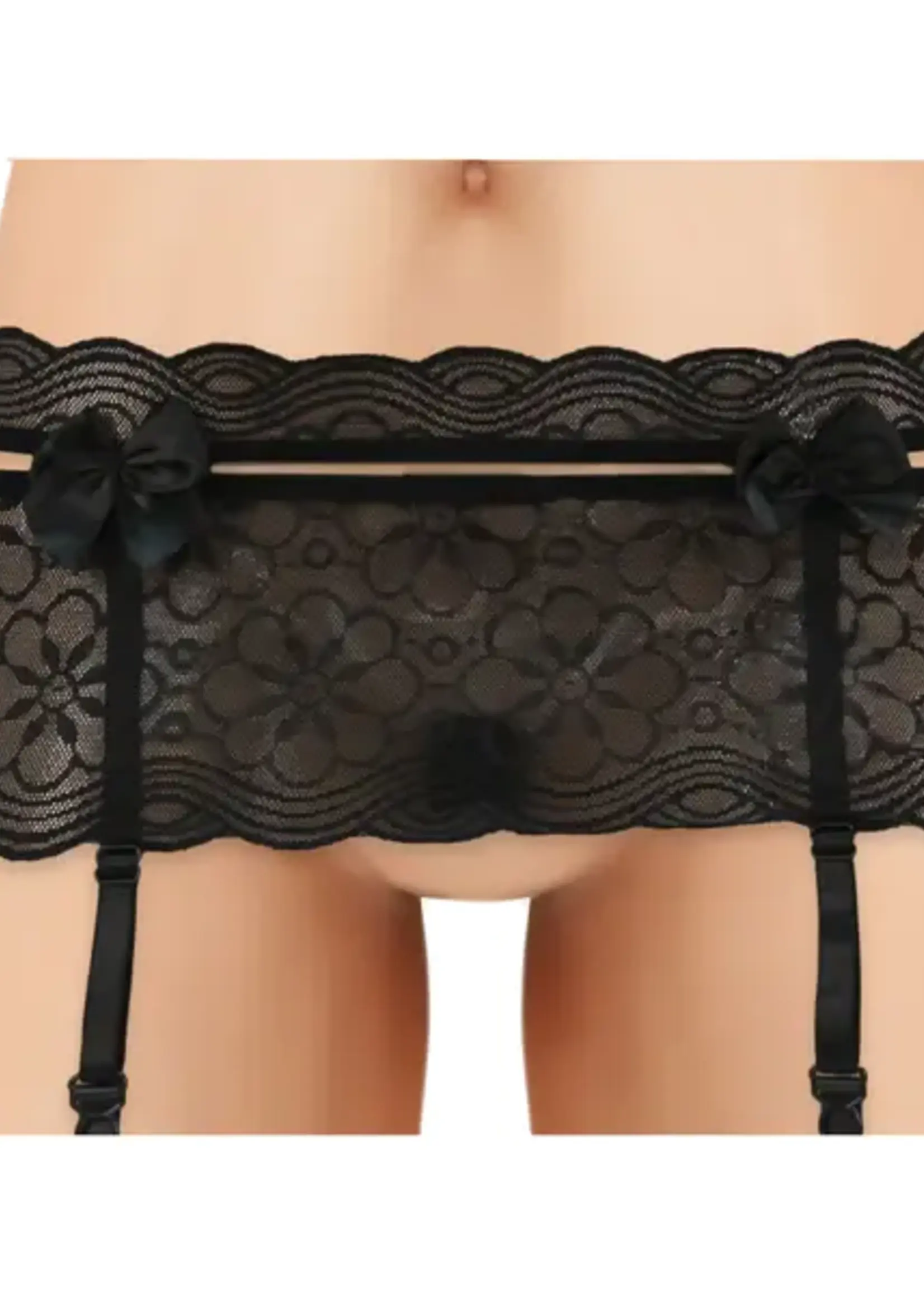 Cherry Wear - Lace Garter Belt - Black