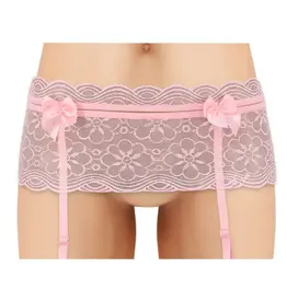 Cherry Wear - Lace Garter Belt - Pink