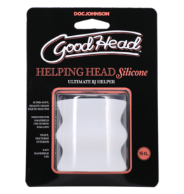 Doc Johnson GoodHead - Glowing Silicone Helping Head - Frost