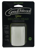Doc Johnson GoodHead - Helping Head - Frost/Green Glow