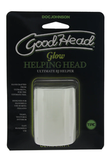 Doc Johnson GoodHead - Helping Head - Frost/Green Glow