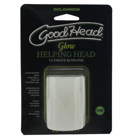 Doc Johnson GoodHead - Helping Head - Frost/Green Glow