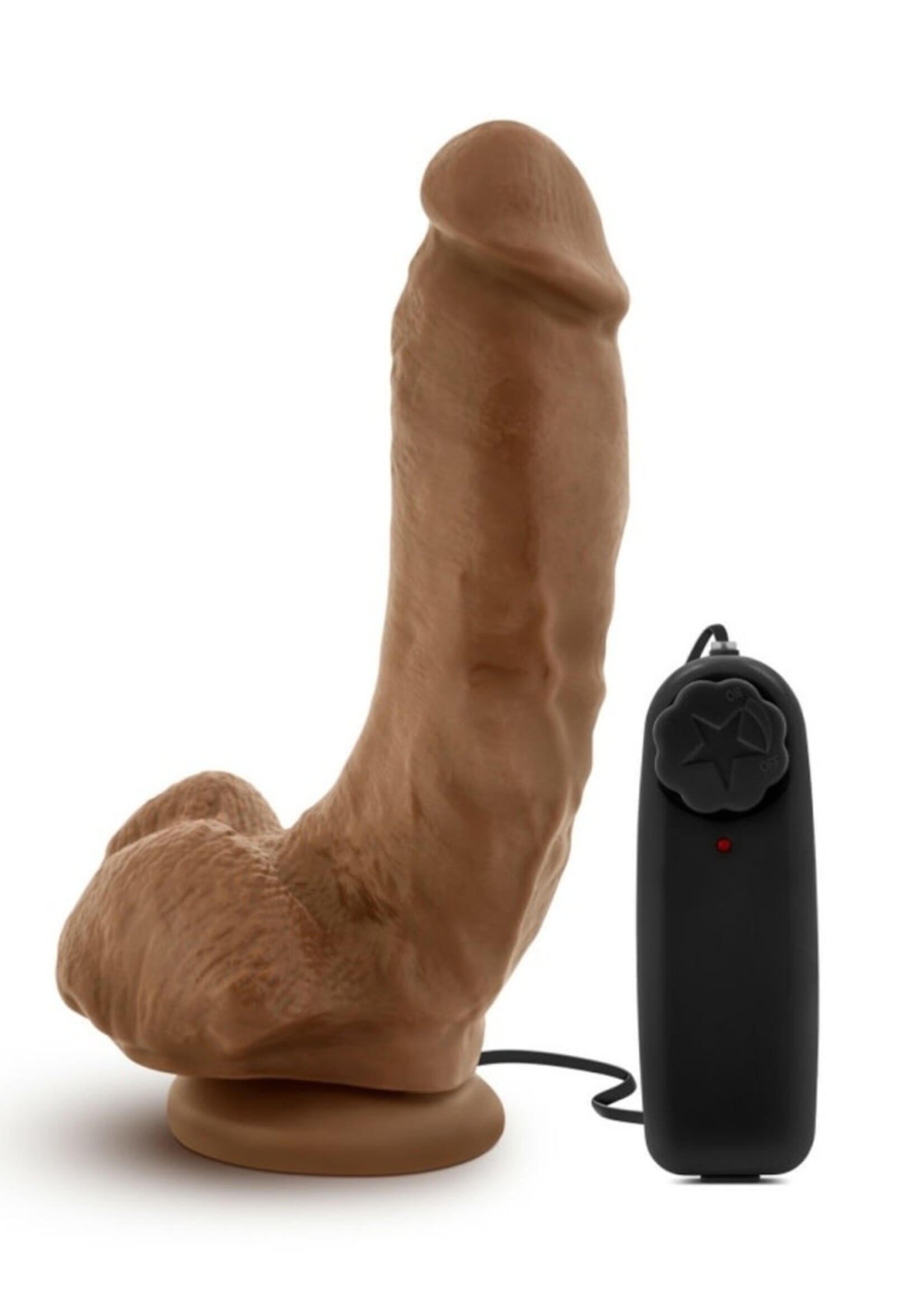 Blush Novelties Loverboy - The Boxer - 9" Vibrating Realistic Cock - Mocha