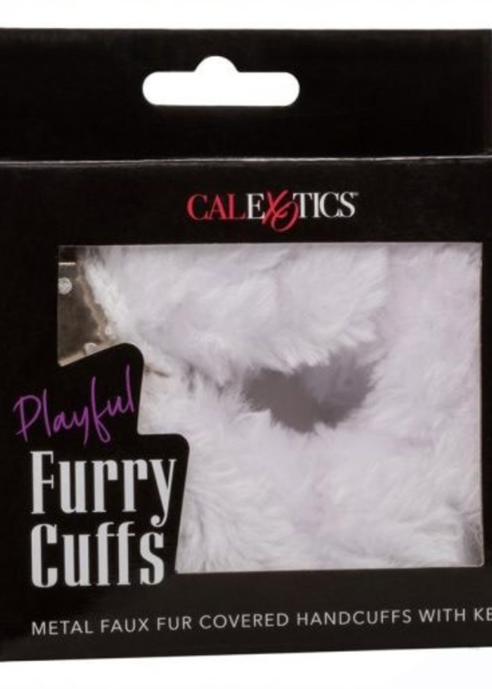 Calexotics Playful Furry Cuffs - White