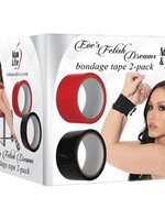 Adam & Eve Eve's Fetish Dreams 2-Pack Bondage Tape - Red/Black