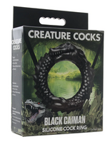 XR Brands Creature Cocks - Black Caiman - Silicone Cock Ring