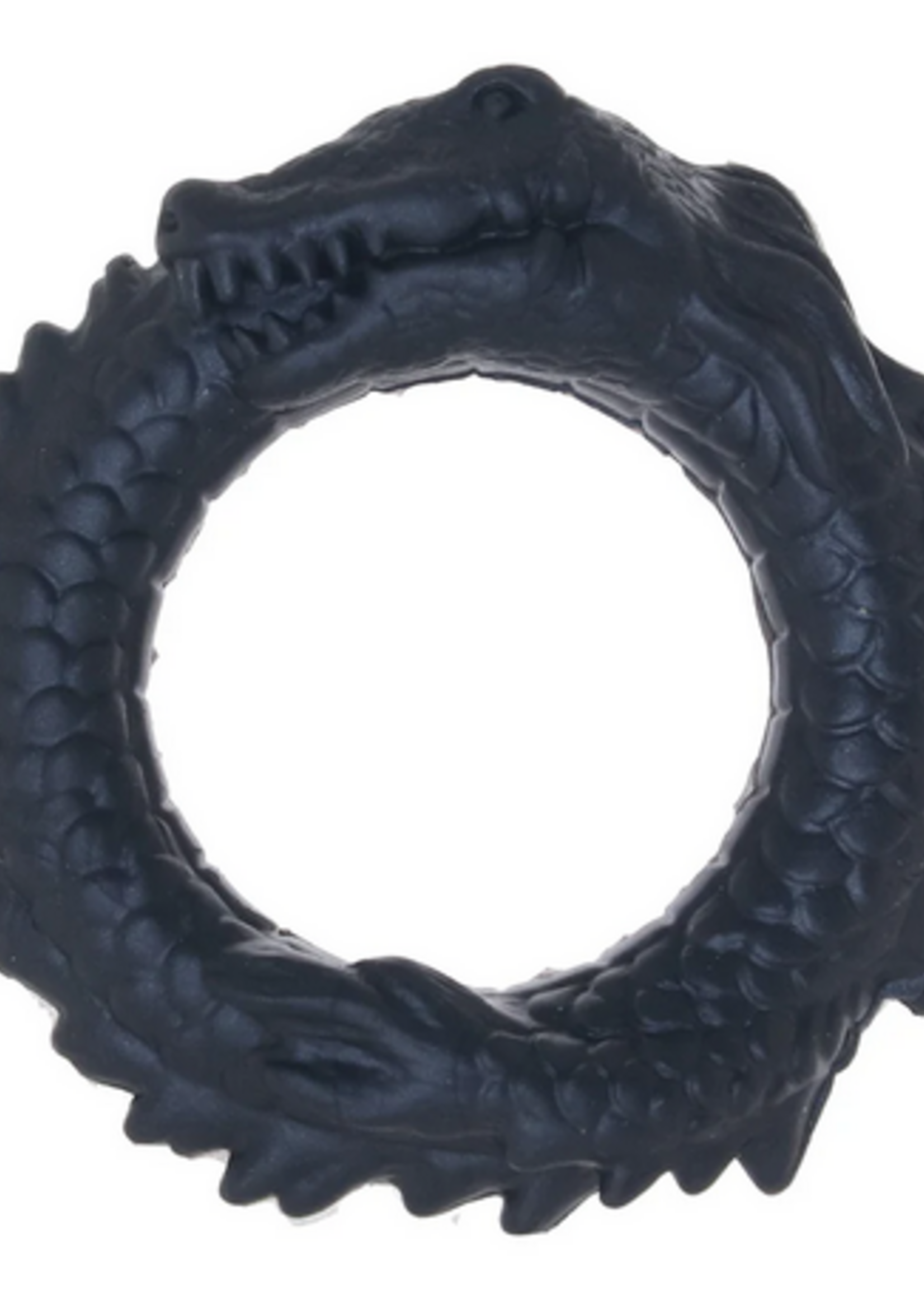 XR Brands Creature Cocks - Black Caiman - Silicone Cock Ring