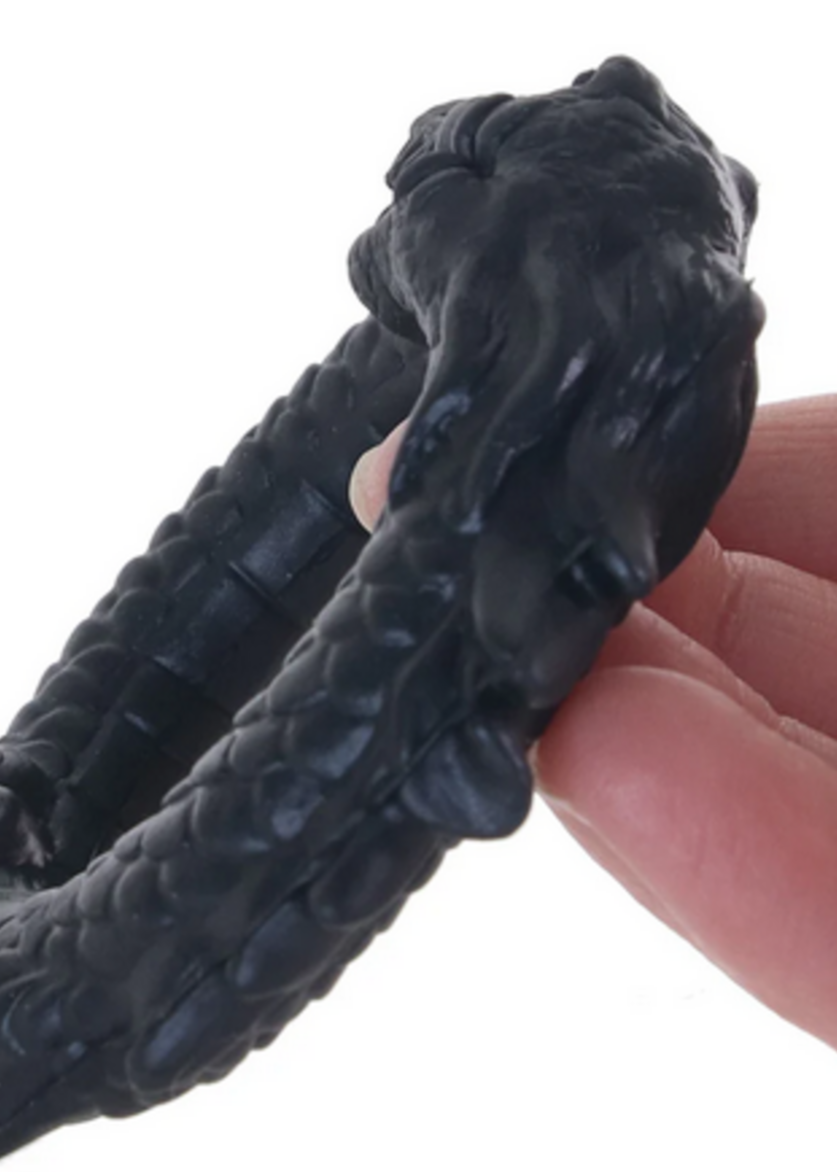 XR Brands Creature Cocks - Black Caiman - Silicone Cock Ring