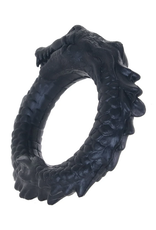 XR Brands Creature Cocks - Black Caiman - Silicone Cock Ring