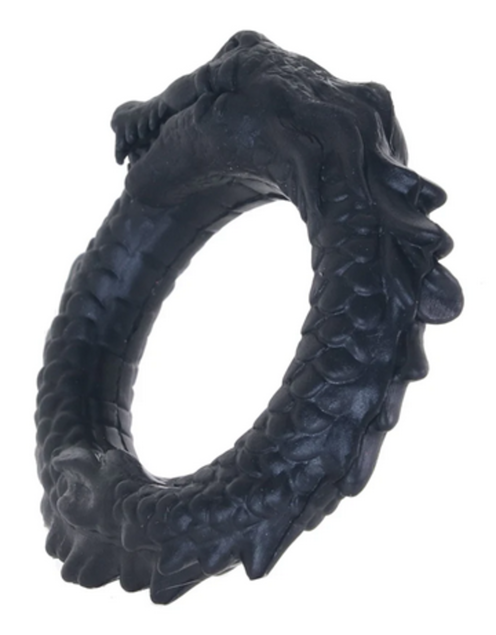 XR Brands Creature Cocks - Black Caiman - Silicone Cock Ring