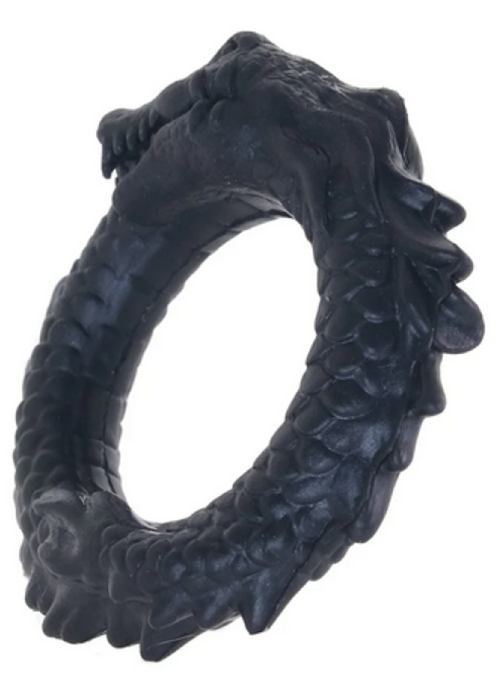 XR Brands Creature Cocks - Black Caiman - Silicone Cock Ring