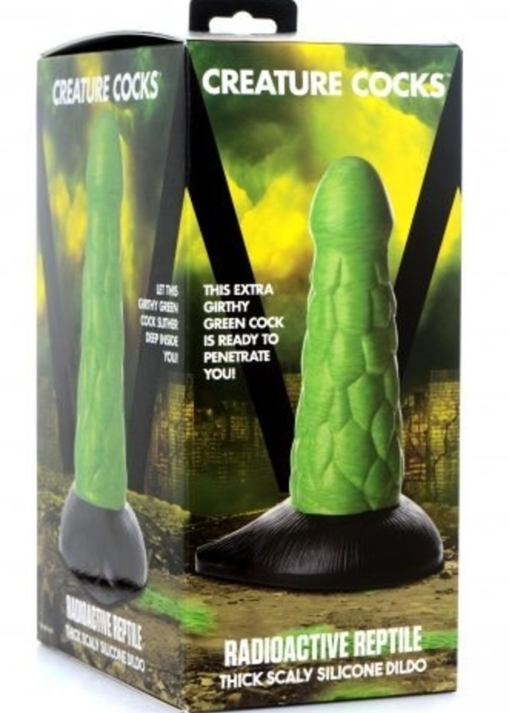 XR Brands Creature Cocks - Radioactive Reptile Silicone Dildo