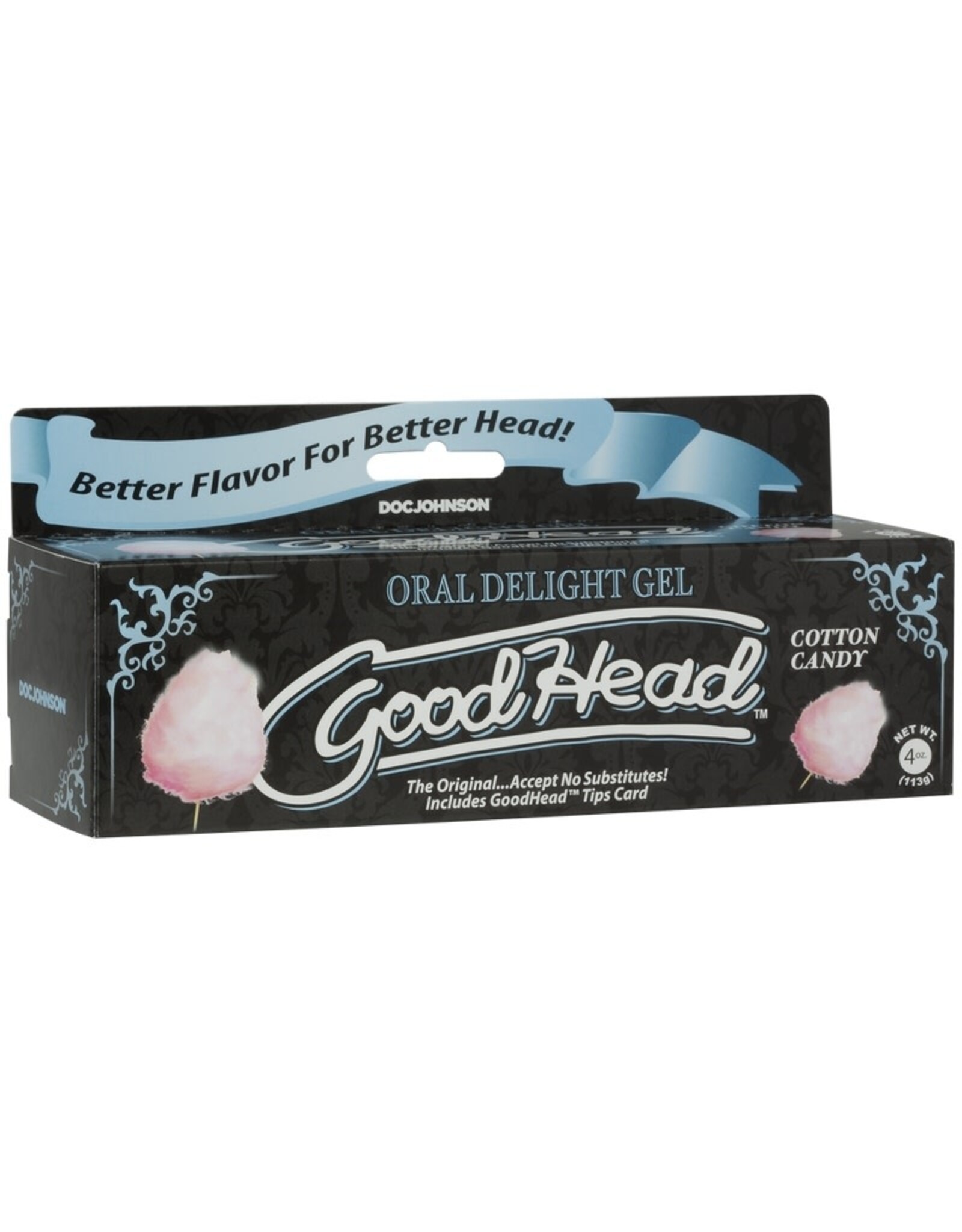 Doc Johnson GoodHead Oral Delight Gel - Cotton Candy - 4 oz