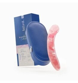 Biird Biird - The Pixii- Petite Curved Dildo - Rose Quartz Crystal