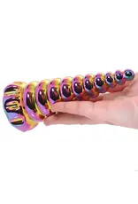 XR Brands Creature Cocks - Twilight Rainbow Glass Dildo