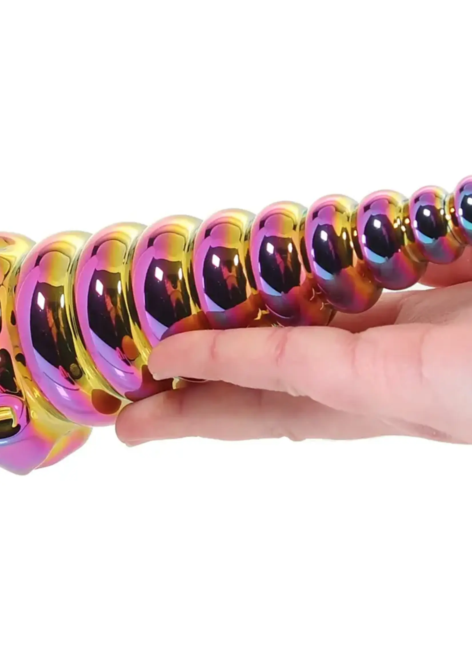XR Brands Creature Cocks - Twilight Rainbow Glass Dildo