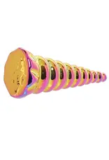 XR Brands Creature Cocks - Twilight Rainbow Glass Dildo