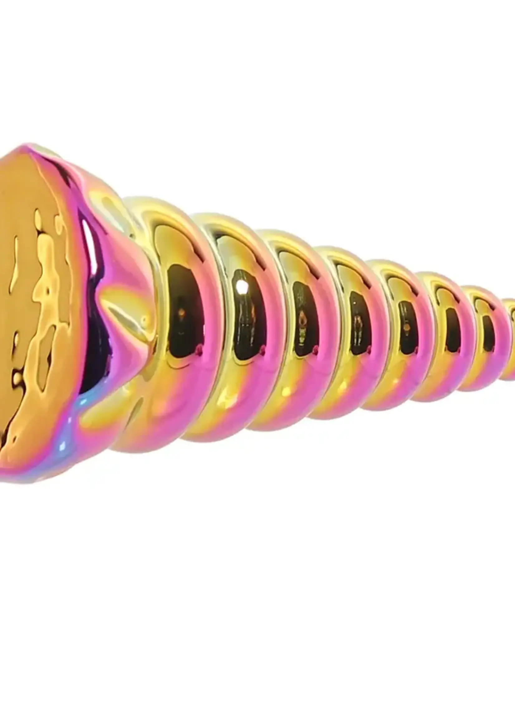 XR Brands Creature Cocks - Twilight Rainbow Glass Dildo