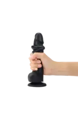 Strap-on-me by Lovely Planet Strap On Me Sliding Skin Realistic Dildo Black XXL