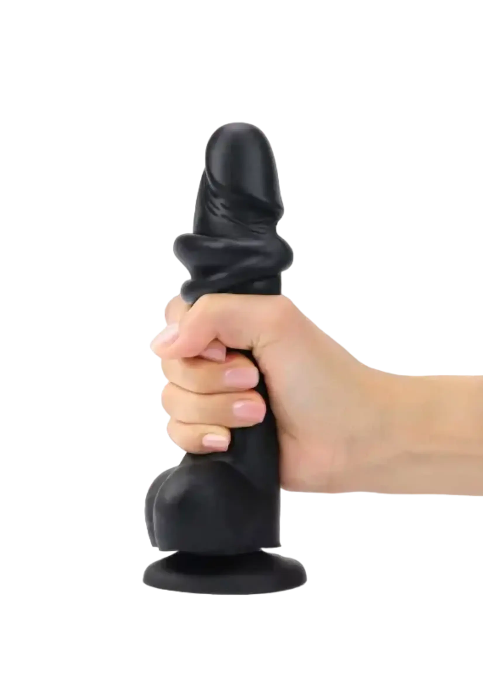 Strap-on-me by Lovely Planet Strap On Me Sliding Skin Realistic Dildo Black XXL